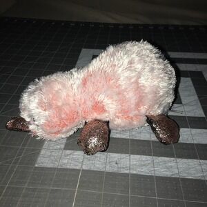 TY Beanie Boo Wilma the Platypus Pink and Sparkly Glitter 9"